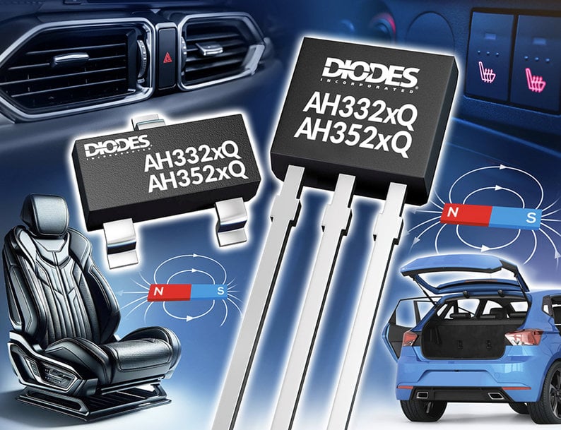 Diodes Incorporated Offers Versatile Automotive Hall Effect Sensors for Precise Proximity Detection